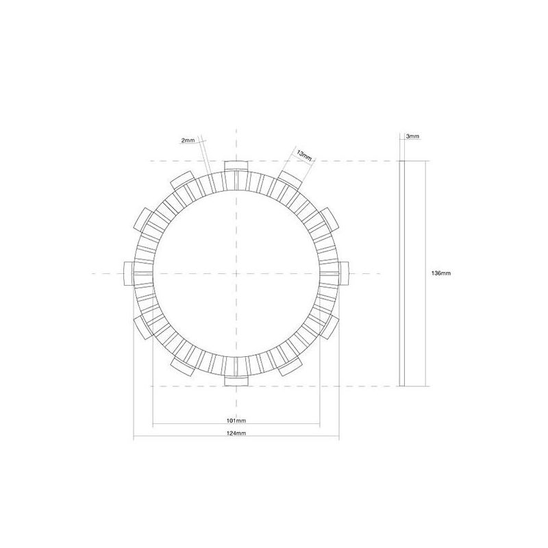FRIZIONE DISCO SINGOLO GUARNITO HONDA CRF R (ME12) 250 22/23