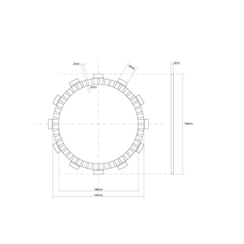 FRIZIONE DISCO SINGOLO GUARNITO HONDA CRF X (ME11) 250 04/17