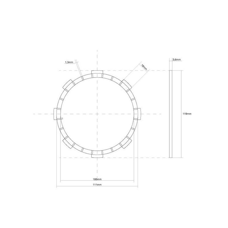 FRIZIONE DISCO SINGOLO GUARNITO HONDA TRX TM Fourtrax Recon (TM21) 250 02/12