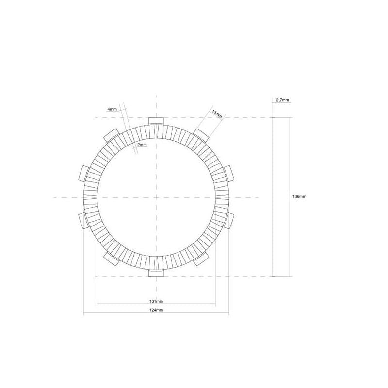 FRIZIONE DISCO SINGOLO GUARNITO HONDA TRX ES Foreman (ESW/ES1) 450 98/01