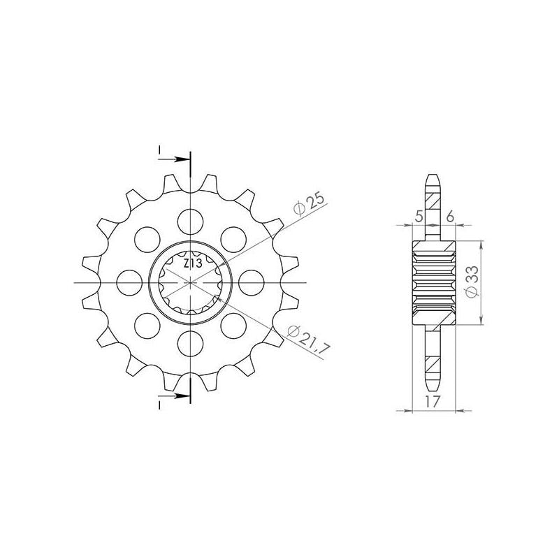 PIGNONE S AC P520-D15 HONDA CB XA ABS (PC46/PC59/PC64) 500 19/22