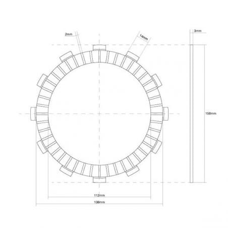 FRIZIONE DISCO SINGOLO GUARNITO HONDA CBX F/F2 (PC04) 550 82/85