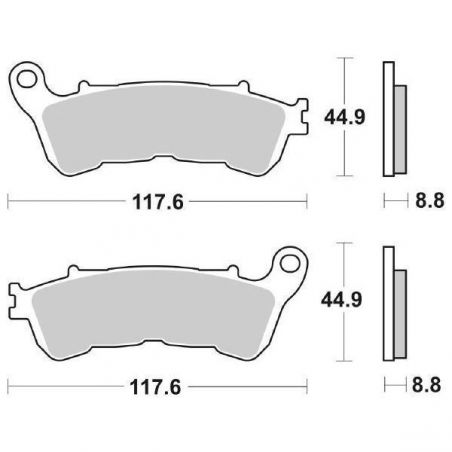 PASTIGLIA FRENO ANT. DX-SX HONDA CBR FA ABS 600 11/13