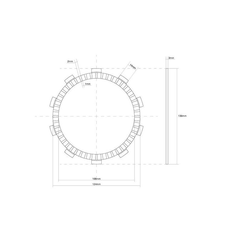 FRIZIONE DISCO SINGOLO GUARNITO HONDA VFR F (RC24/RC24II/RC36/RC36II) 750 86/97