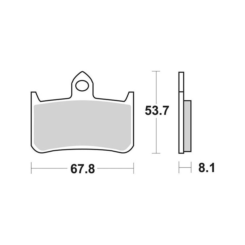 PASTIGLIA FRENO ANT. DX-SX HONDA VFR R (RC30) 750 88/93