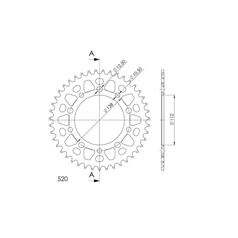 CORONA S AL P520-D38 HONDA X ADV 750 17/22