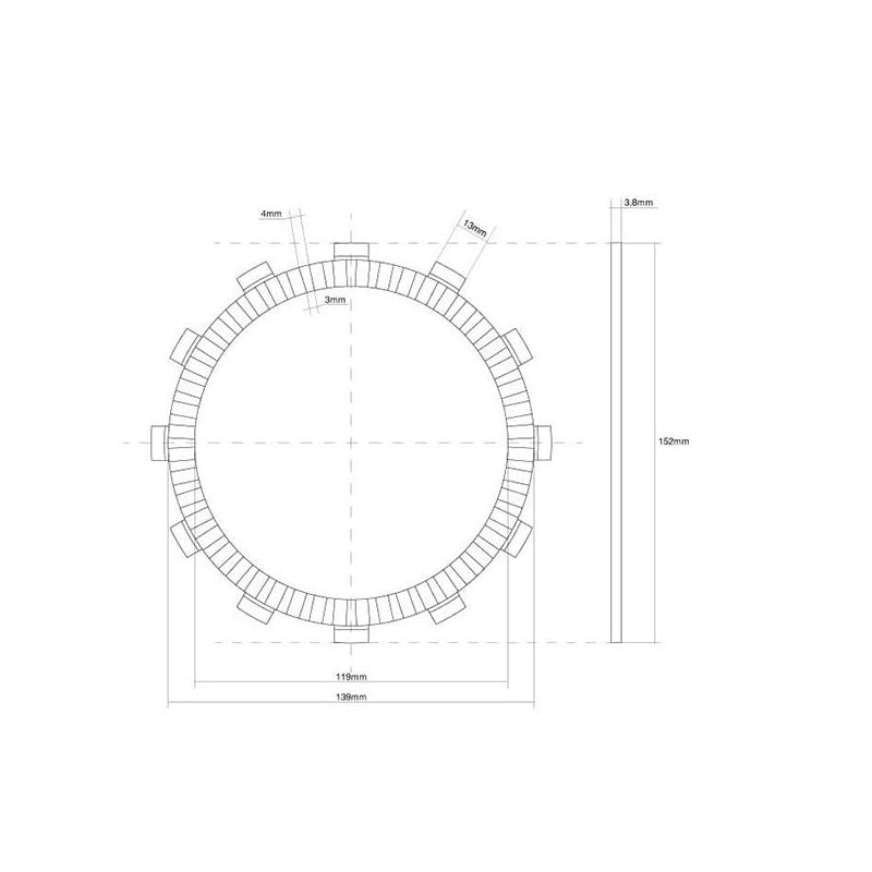 FRIZIONE DISCO SINGOLO GUARNITO HONDA CB F Big One Superfour P,R,S,T (SC30) 1000 93/96