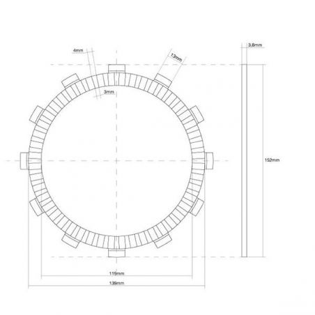 FRIZIONE DISCO SINGOLO GUARNITO HONDA CB F Big One Superfour P,R,S,T (SC30) 1000 93/96