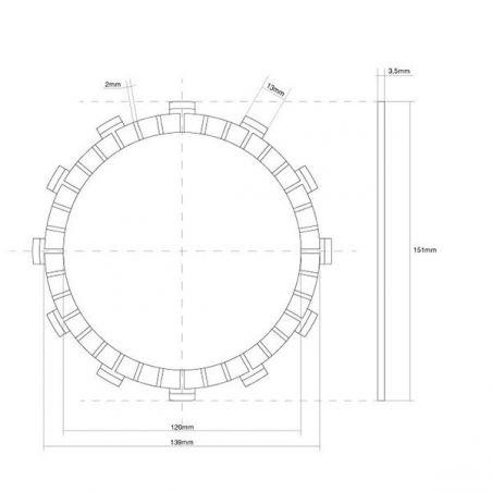 FRIZIONE DISCO SINGOLO GUARNITO HONDA CB F Big One Superfour P,R,S,T (SC30) 1000 93/96
