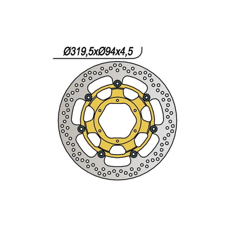 DISCO FRENO ANT. DX-SX HONDA CBR RR Fireblade 1000 06/07