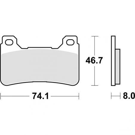 PASTIGLIA FRENO ANT. DX-SX HONDA CBR RR Fireblade ABS 1000 10/16