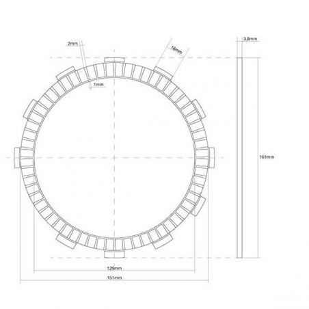 FRIZIONE DISCO SINGOLO GUARNITO HONDA VTR SP1 - VTR SP2 - RC51 (SC45) 1000 01/02