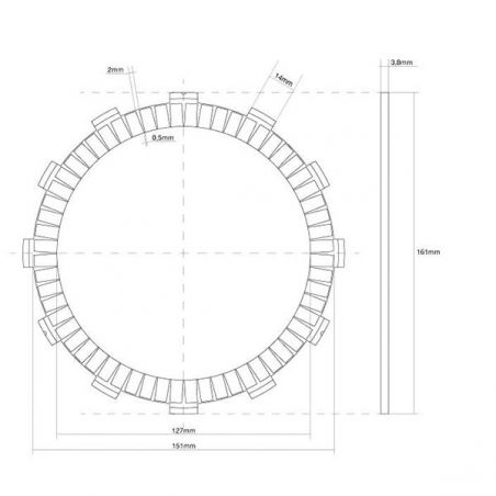 FRIZIONE DISCO SINGOLO GUARNITO HONDA VTR SP1 - VTR SP2 - RC51 (SC45) 1000 00/06