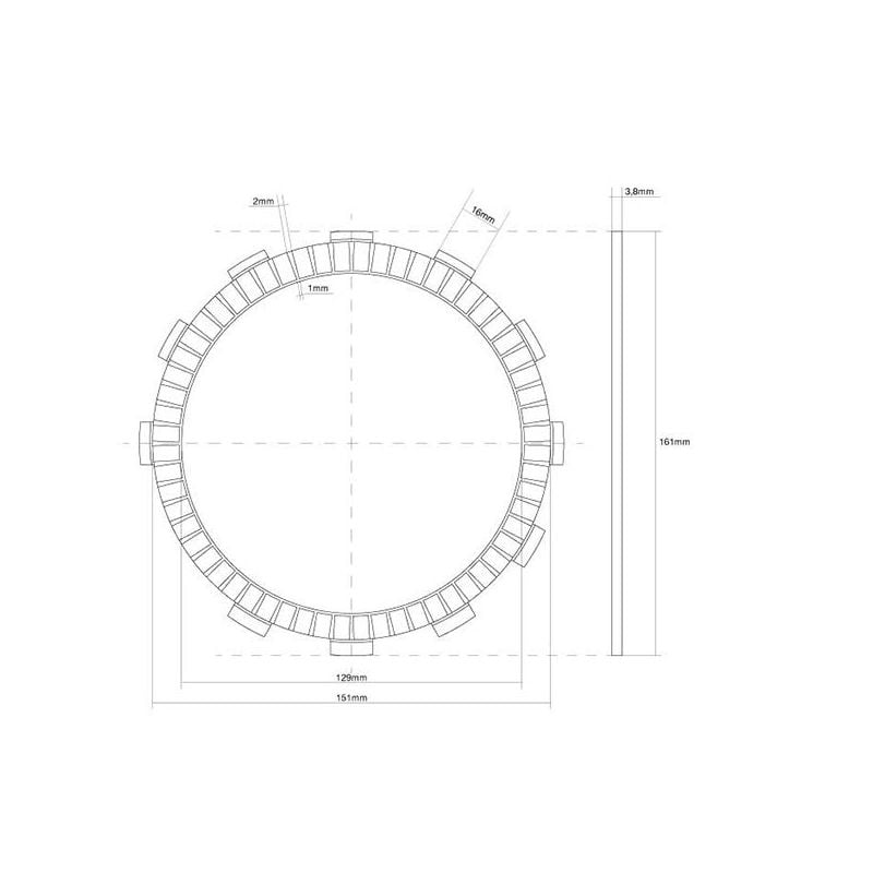 FRIZIONE DISCO SINGOLO GUARNITO HONDA GL F6C Valkyrie 1500 97/03