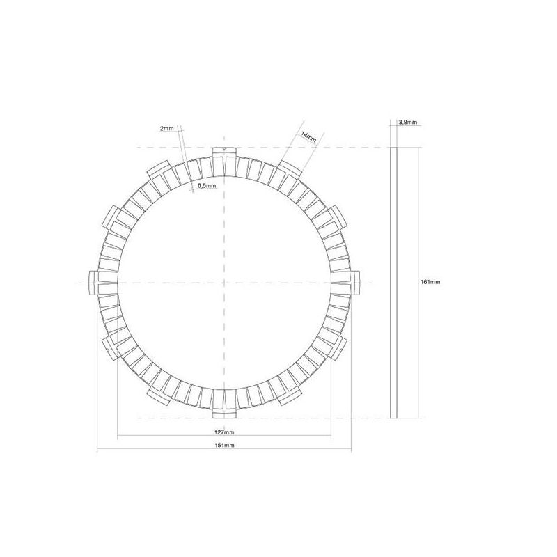 FRIZIONE DISCO SINGOLO GUARNITO HONDA GL F6C Valkyrie 1500 97/03