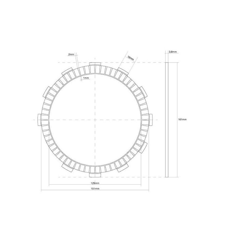 FRIZIONE DISCO SINGOLO GUARNITO HONDA GL Gold Wing / GL Gold Wing SE 1500 97/00