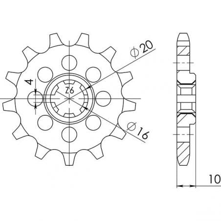 PIGNONE S+2 AC P428-D13 HYOSUNG GV M Cruiser 125 07/08