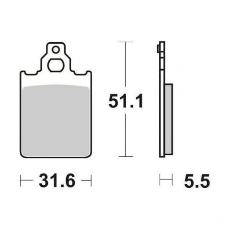 PASTIGLIA FRENO ANT. ITALJET Formula DD/DT 50 94/00