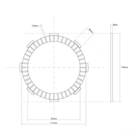 FRIZIONE DISCO SINGOLO GUARNITO KAWASAKI KX RB 80 98/00