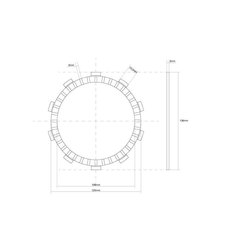 FRIZIONE DISCO SINGOLO GUARNITO KAWASAKI BN Eliminator 125 01/07
