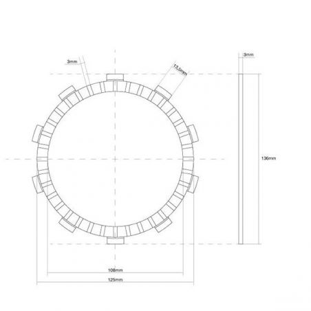 FRIZIONE DISCO SINGOLO GUARNITO KAWASAKI BN Eliminator 125 01/07