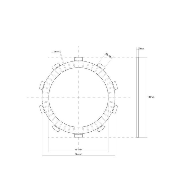 FRIZIONE DISCO SINGOLO GUARNITO KAWASAKI BN Eliminator 125 01/07