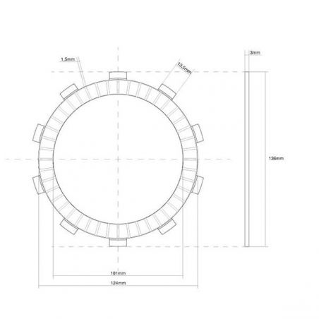 FRIZIONE DISCO SINGOLO GUARNITO KAWASAKI BN Eliminator 125 01/07
