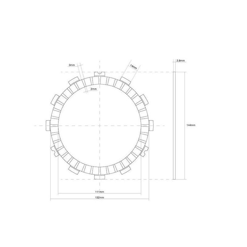 FRIZIONE DISCO SINGOLO GUARNITO KAWASAKI KXF SM 250 06/07