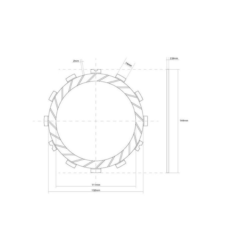 FRIZIONE DISCO SINGOLO GUARNITO KAWASAKI Z C 250 80/82