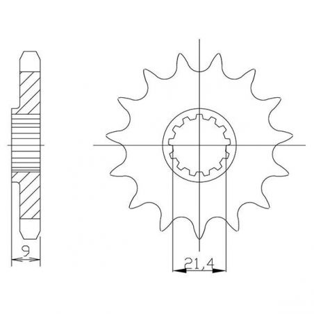 PIGNONE S AC P520-D14 KAWASAKI Z SL (BR250E) 250 15/16