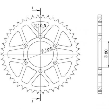 CORONA S AL P520-D38 KAWASAKI GPZ (ZX400A1/A3) (27CV/50CV) 400 83/85
