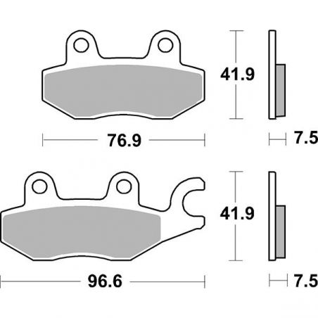 PASTIGLIA FRENO ANT. DX-SX KAWASAKI Z ABS (ER400DDDA) 400 19/22