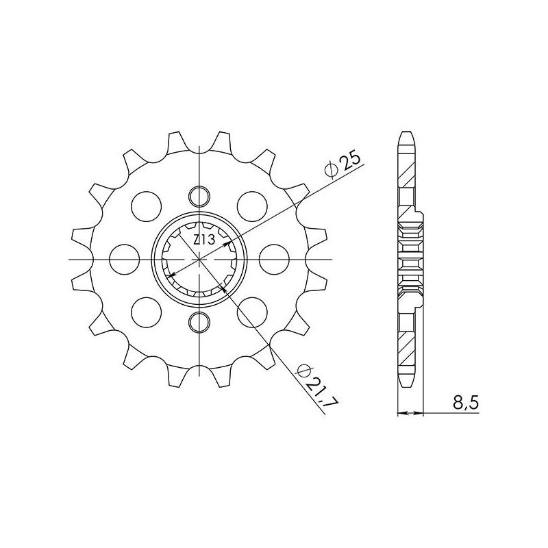 PIGNONE S AC P520-D14 KAWASAKI Z ABS (ER400DDDA) 400 19/22