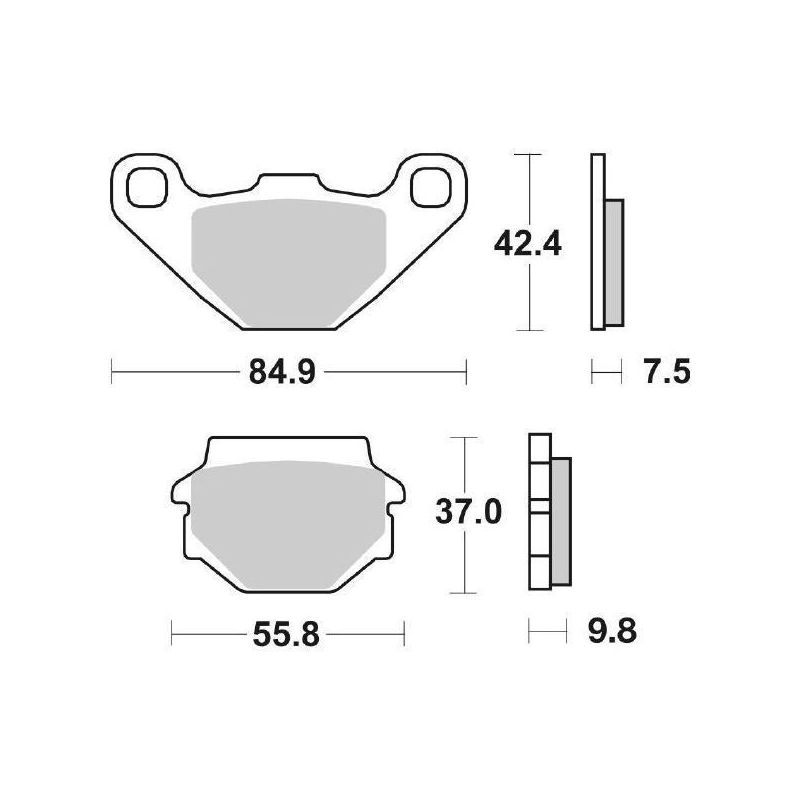 PASTIGLIA FRENO ANT. KAWASAKI KLR B 600 85/94