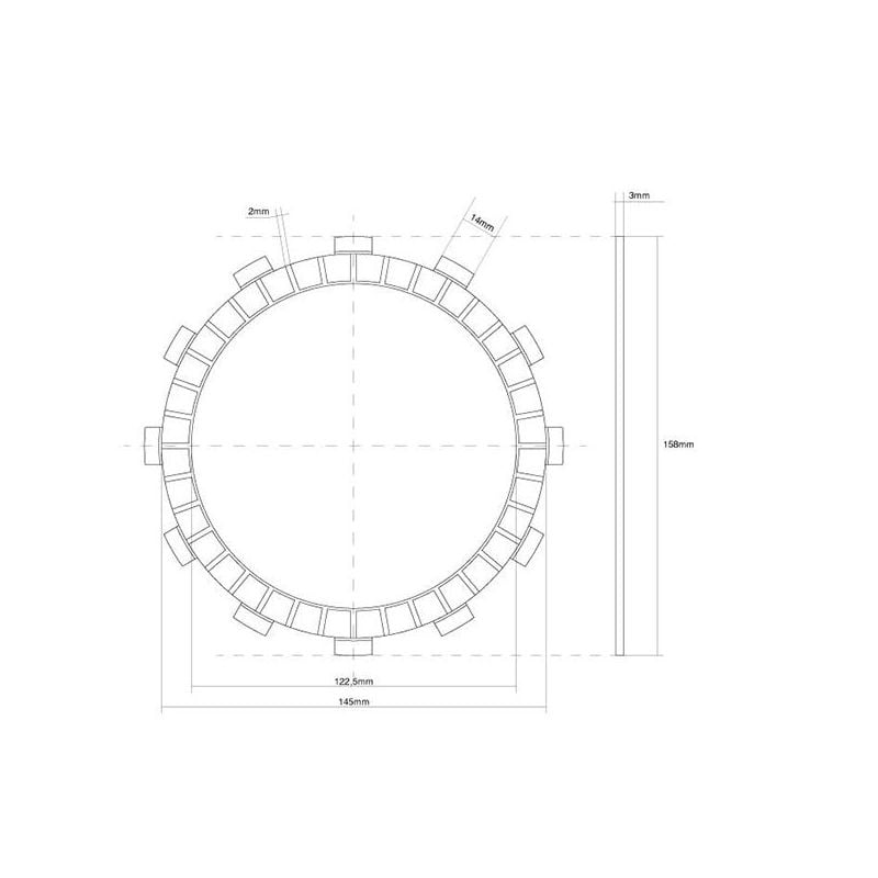 FRIZIONE DISCO SINGOLO GUARNITO KAWASAKI KLR B 600 91/94