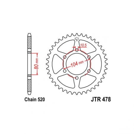 CORONA S+2 AL P520-D45 KAWASAKI Ninja ZX-6RR 600 05/06