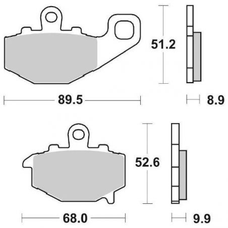 PASTIGLIA FRENO POST. KAWASAKI ZZR 600 93/06