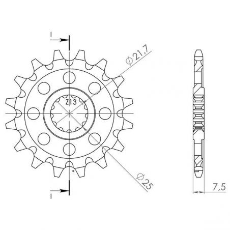 PIGNONE S AC P520-D16 KAWASAKI Ninja ZX-6R 636 19/22
