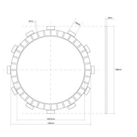 FRIZIONE DISCO SINGOLO GUARNITO KAWASAKI KL Tengai (KL650B1/B2/B3) 650 89/91