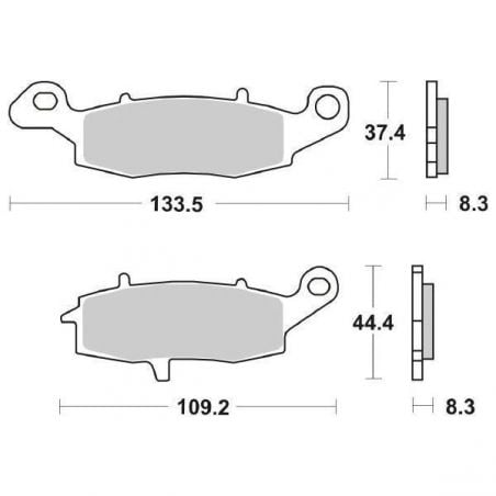 PASTIGLIA FRENO ANT. DX KAWASAKI KLE B-D Versys ABS 650 07/14