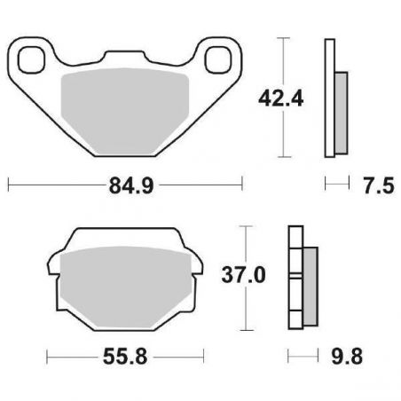 PASTIGLIA FRENO POST. KAWASAKI KLR 650 87/05