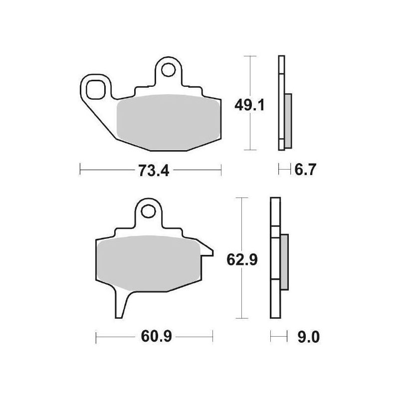 PASTIGLIA FRENO ANT. KAWASAKI KLR 650 87/05