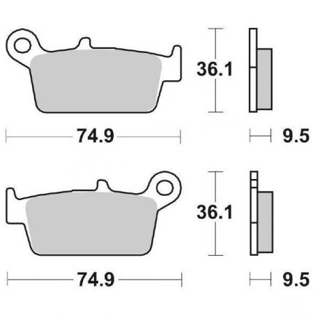 PASTIGLIA FRENO POST. KAWASAKI KLX R 650 96/02