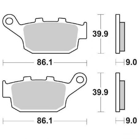 PASTIGLIA FRENO POST. KAWASAKI Z ABS 650 17/22