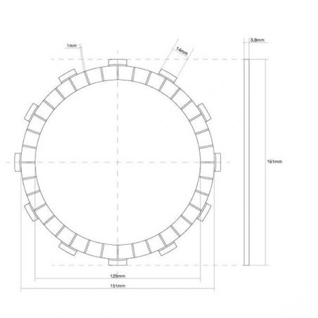 FRIZIONE DISCO SINGOLO GUARNITO KAWASAKI GPZ (ZX750A1/A2/A3/A4/A5) 750 83/87