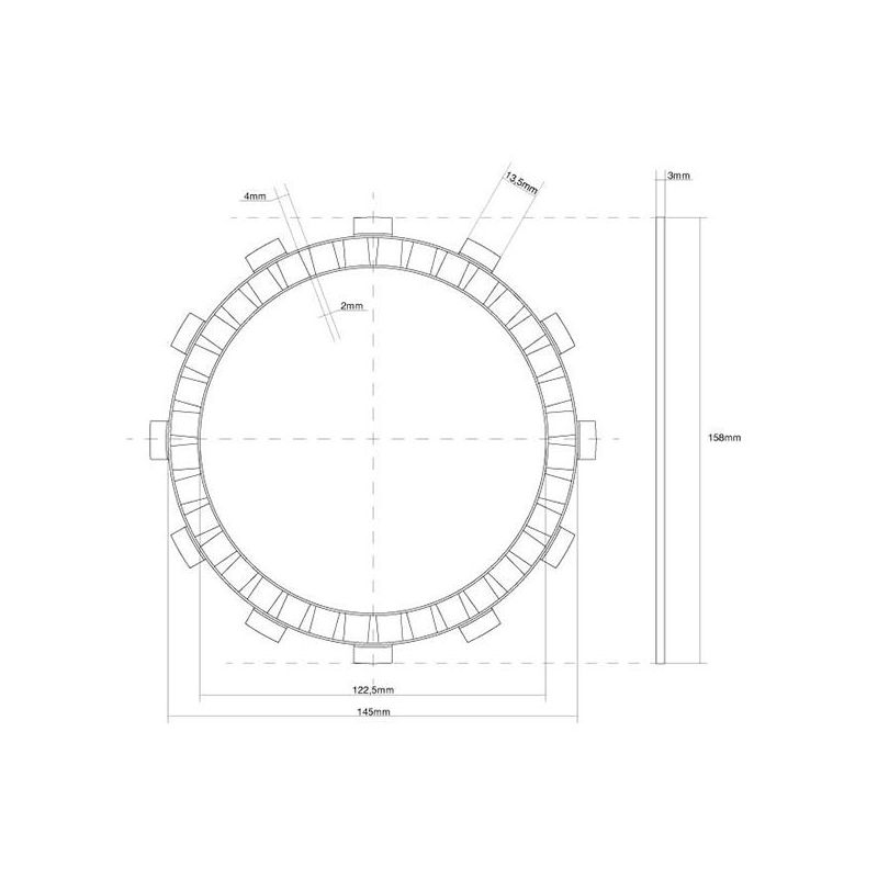 FRIZIONE DISCO SINGOLO GUARNITO KAWASAKI VN Vulcan A2,A13 (VN750A/D097) 750 91/06
