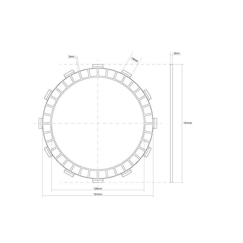 FRIZIONE DISCO SINGOLO GUARNITO KAWASAKI ZR7/ZR7S (ZR750F) 750 99/04