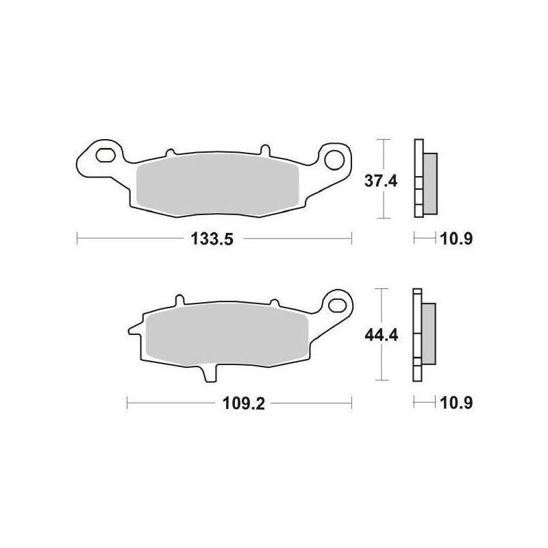 PASTIGLIA FRENO POST. KAWASAKI VN Vulcan Classic LT 900 06/12