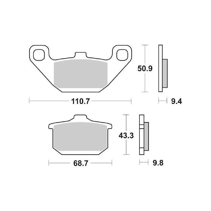 PASTIGLIA FRENO POST. KAWASAKI ZL Eliminator 900 85/86