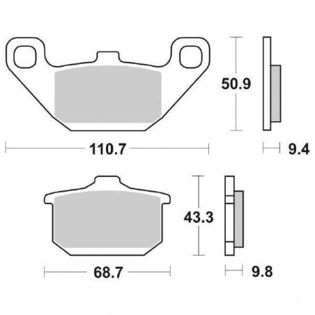 PASTIGLIA FRENO POST. KAWASAKI ZL Eliminator 900 85/86